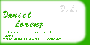 daniel lorenz business card